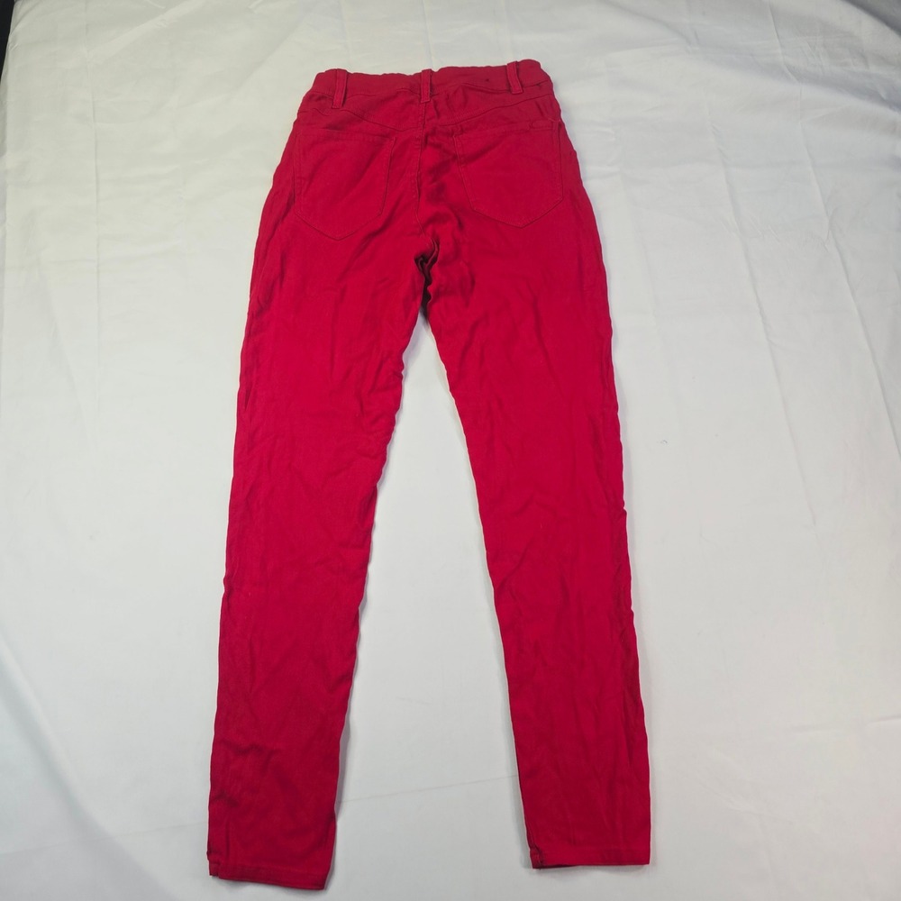 Redfox Skinny Jeans Women Size Large Red Stretch Five Pocket Casual Pants - Picture 9 of 11